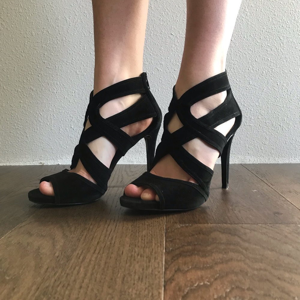 Steve Madden Black Suede Heels